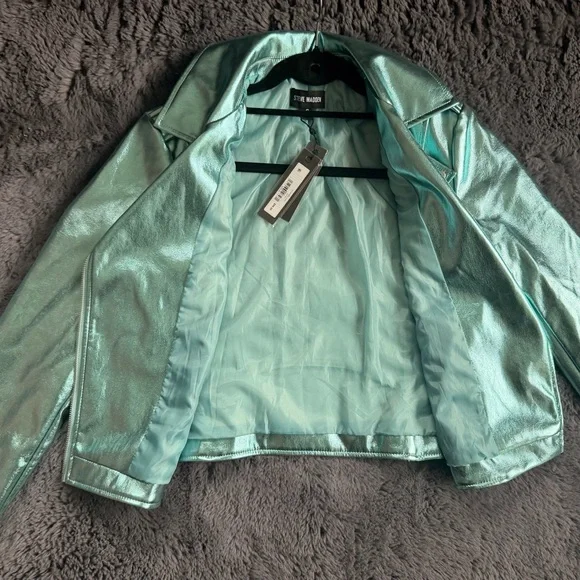 Steve Madden Metallic Moto Women's Jacket - Picture 9 of 14
